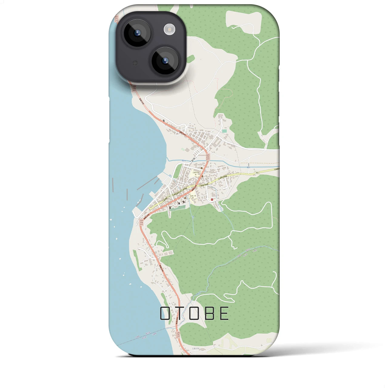 【乙部(北海道)】地図柄iPhoneケース(バックカバータイプ)