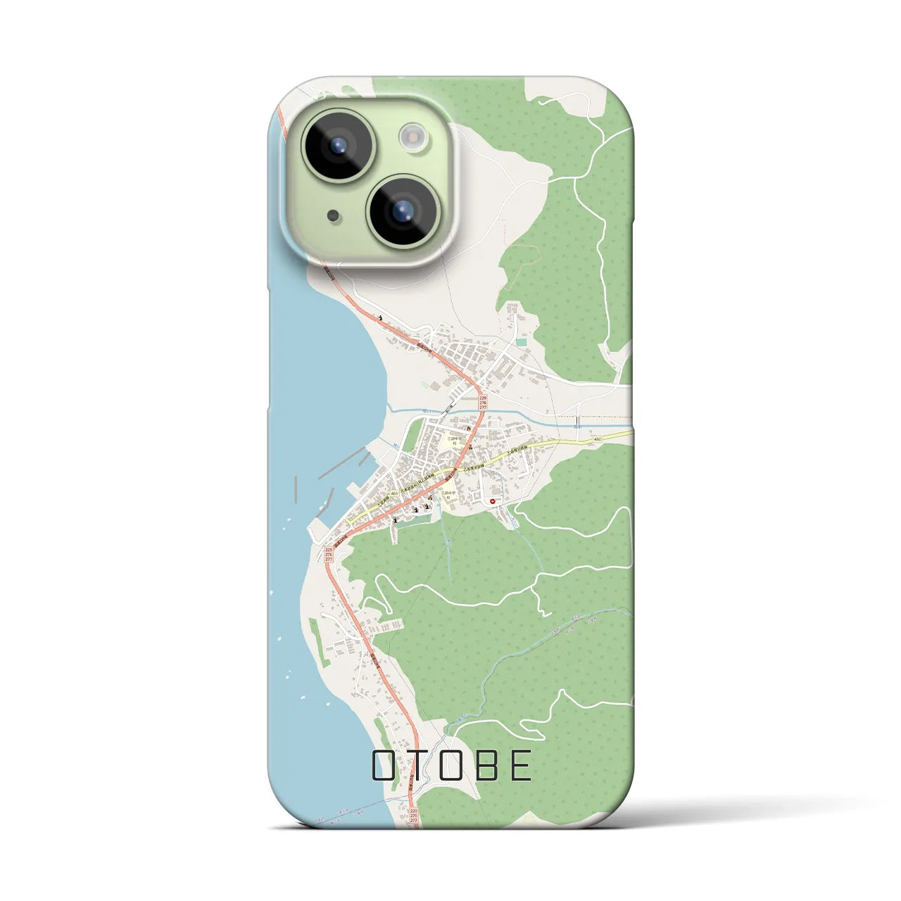 【乙部(北海道)】地図柄iPhoneケース(バックカバータイプ)