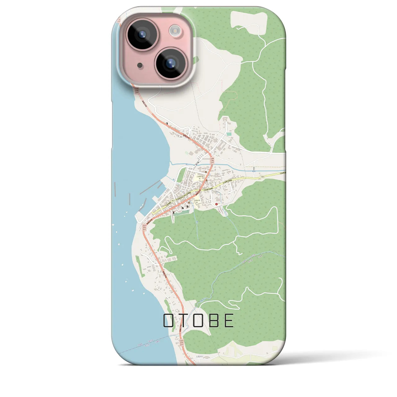 【乙部(北海道)】地図柄iPhoneケース(バックカバータイプ)