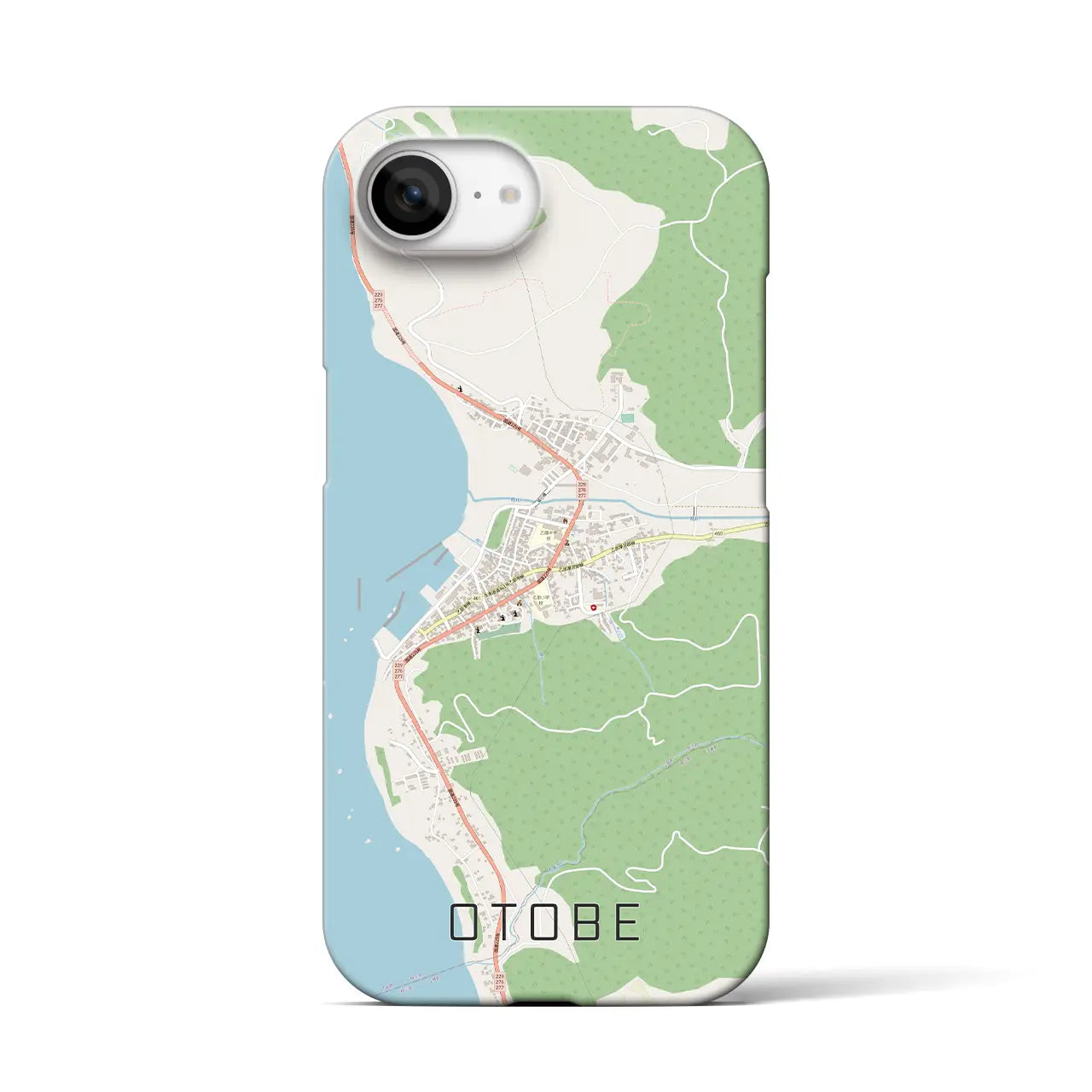 【乙部(北海道)】地図柄iPhoneケース(バックカバータイプ)