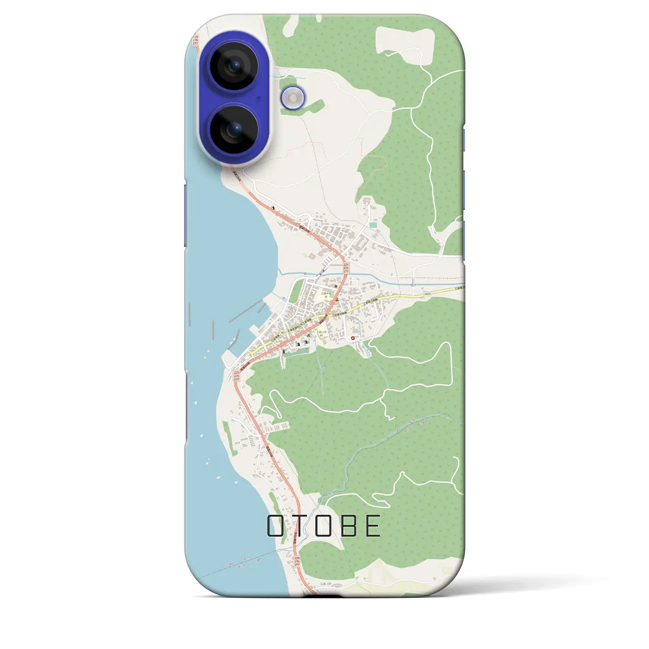 【乙部(北海道)】地図柄iPhoneケース(バックカバータイプ)