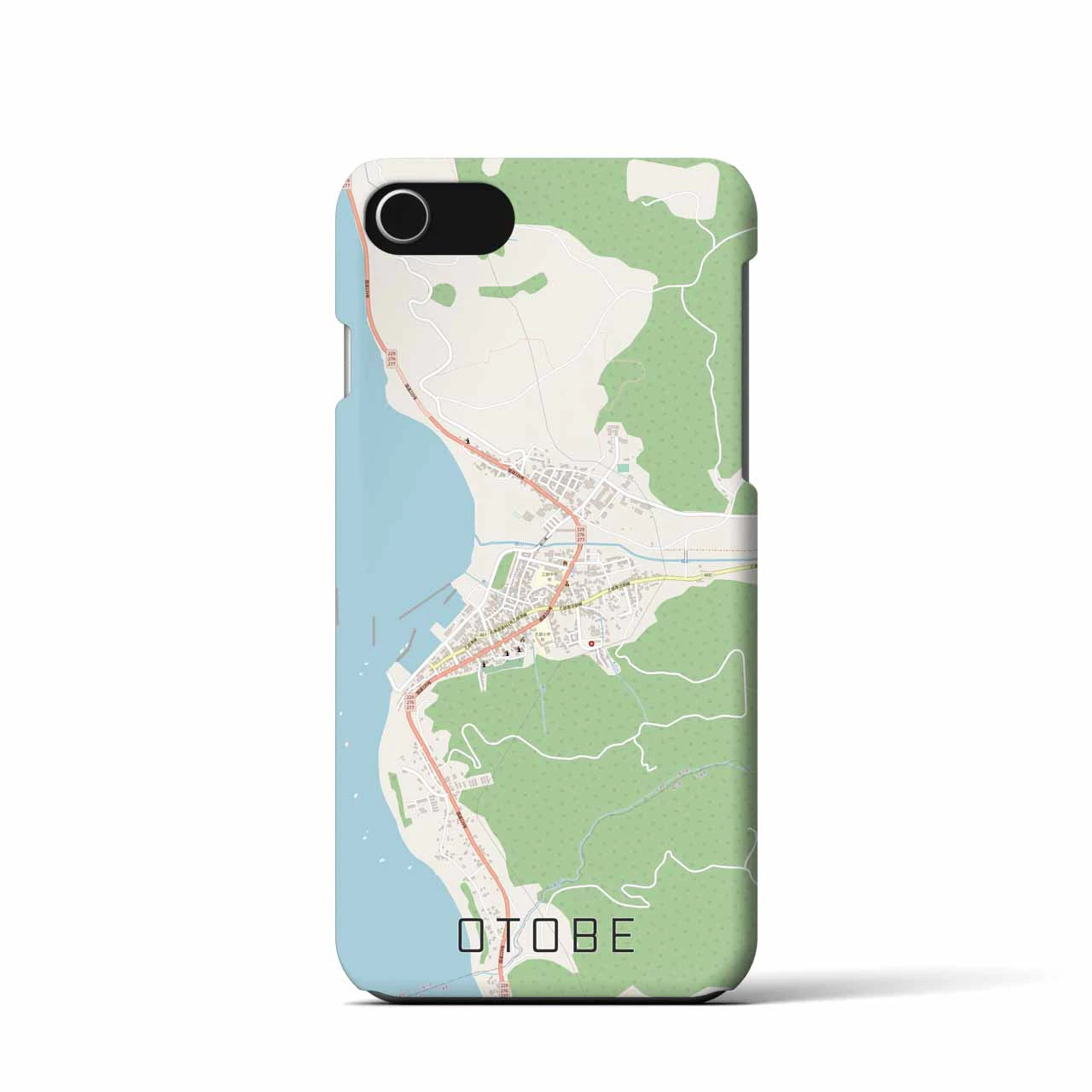 【乙部(北海道)】地図柄iPhoneケース(バックカバータイプ)