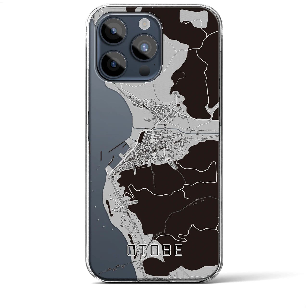 【乙部(北海道)】地図柄iPhoneケース(クリアタイプ)