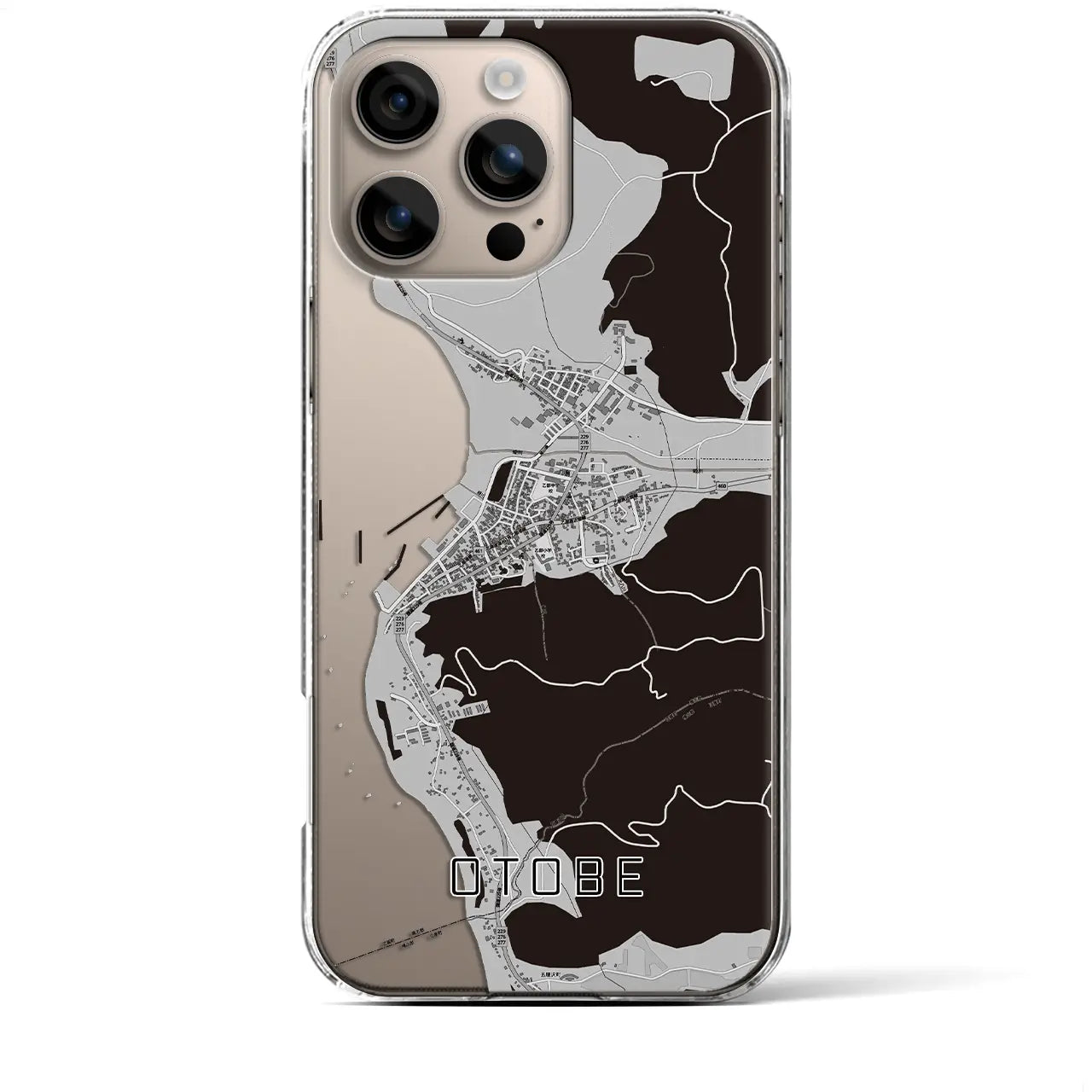 【乙部(北海道)】地図柄iPhoneケース(クリアタイプ)