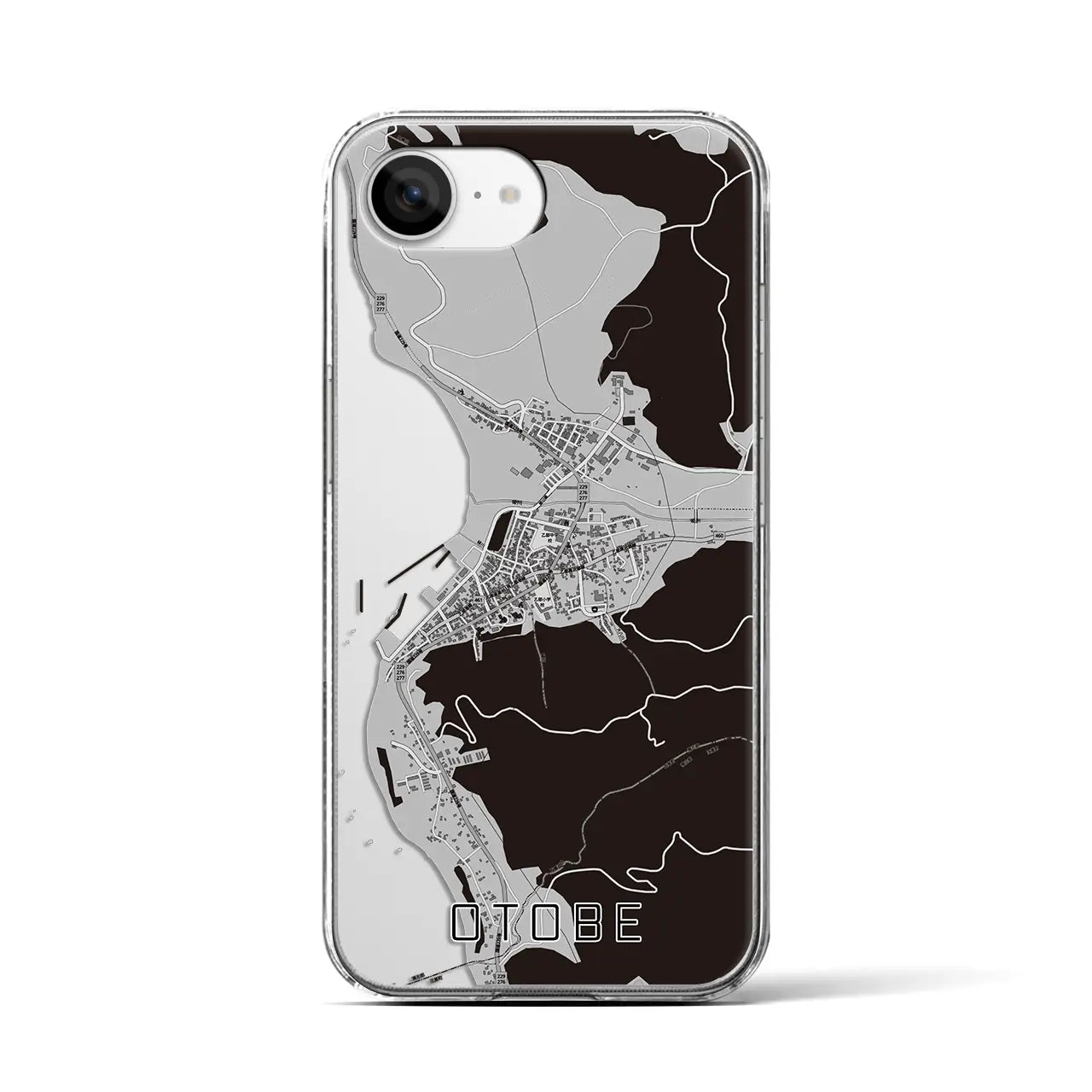 【乙部(北海道)】地図柄iPhoneケース(クリアタイプ)