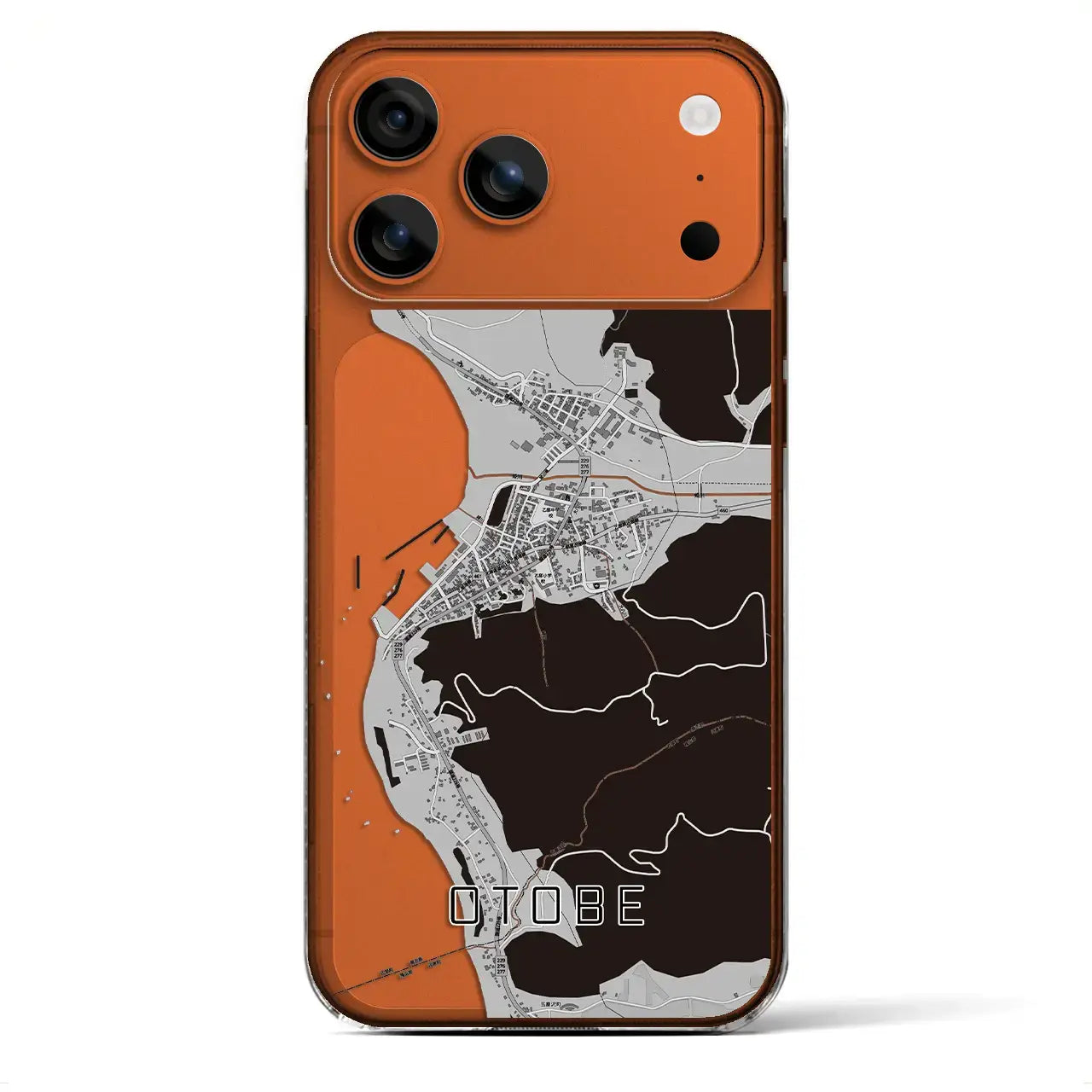 【乙部(北海道)】地図柄iPhoneケース(クリアタイプ)