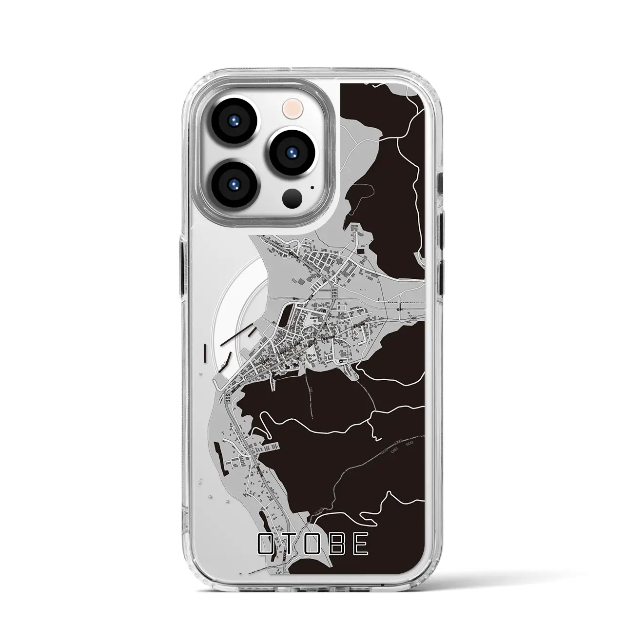 【乙部(北海道)】地図柄iPhoneケース(MagSafeタイプ)