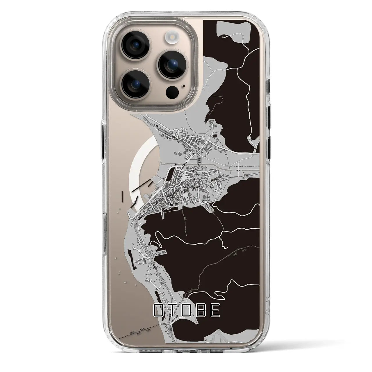 【乙部(北海道)】地図柄iPhoneケース(MagSafeタイプ)