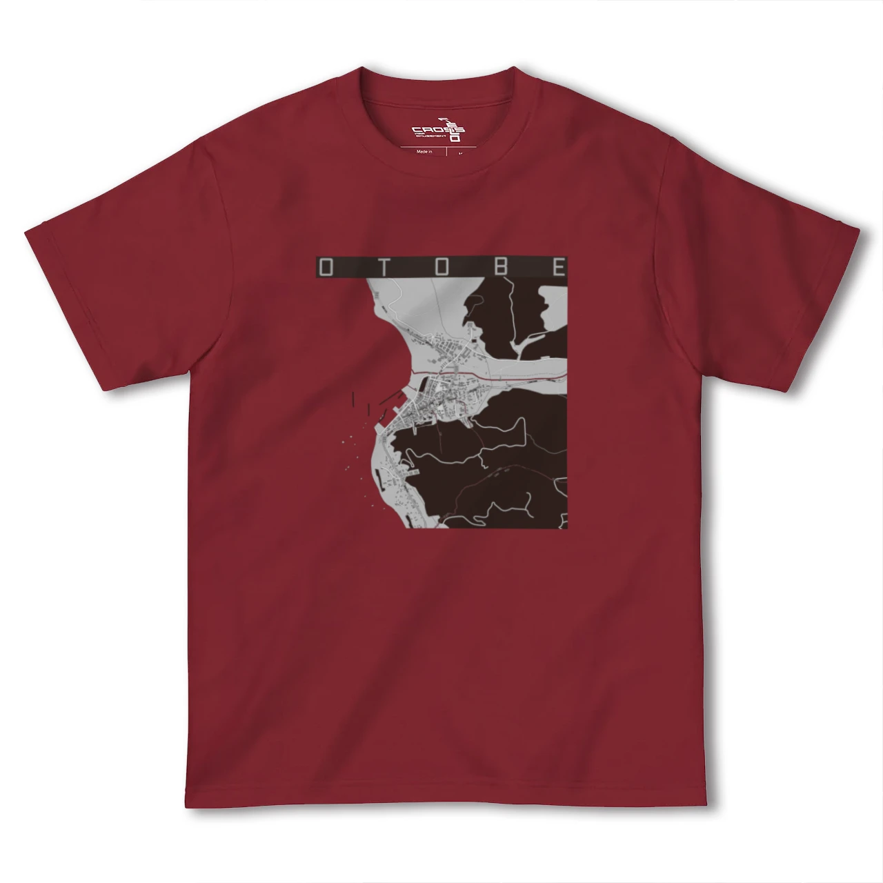 【乙部(北海道)】地図柄ヘビーウェイトTシャツ