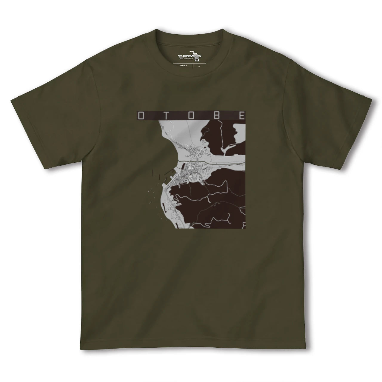 【乙部(北海道)】地図柄ヘビーウェイトTシャツ