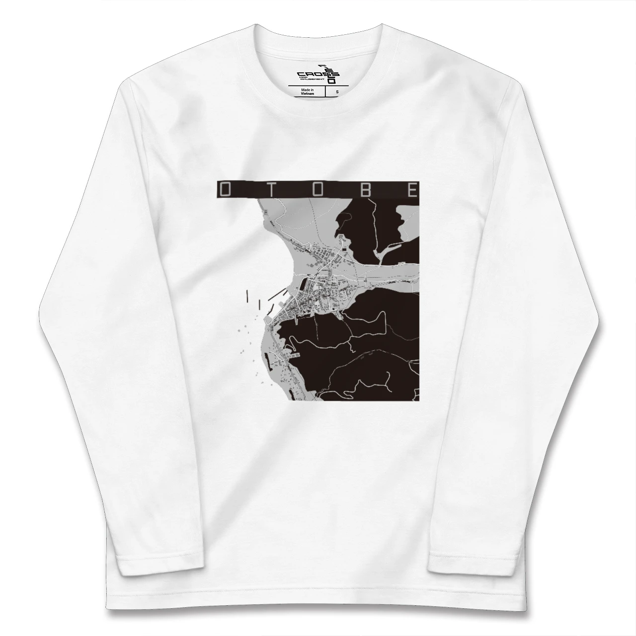 【乙部(北海道)】地図柄ロングスリーブTシャツ