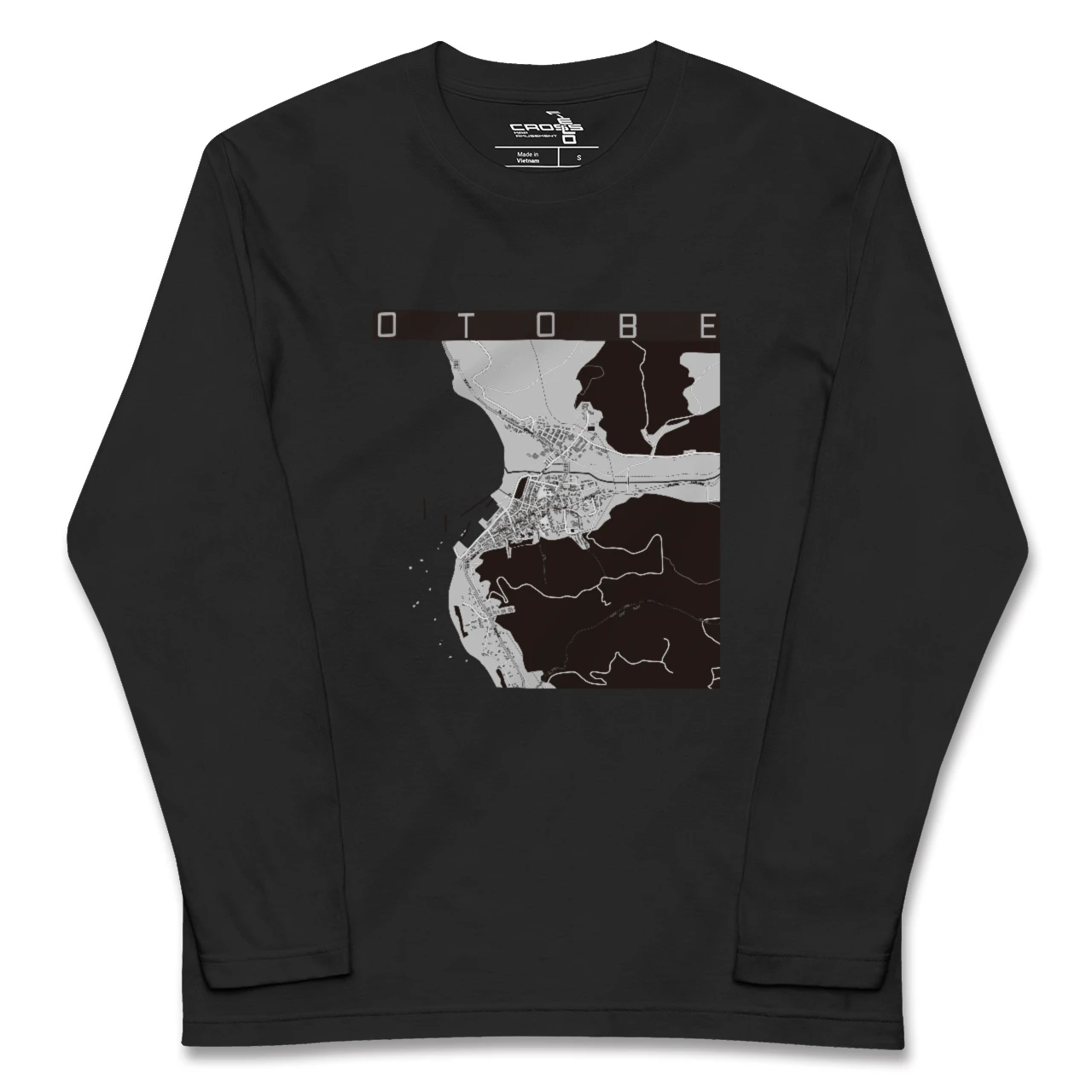 【乙部(北海道)】地図柄ロングスリーブTシャツ