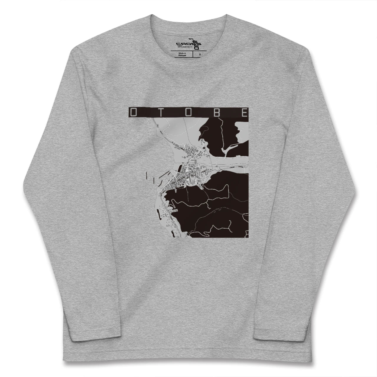 【乙部(北海道)】地図柄ロングスリーブTシャツ