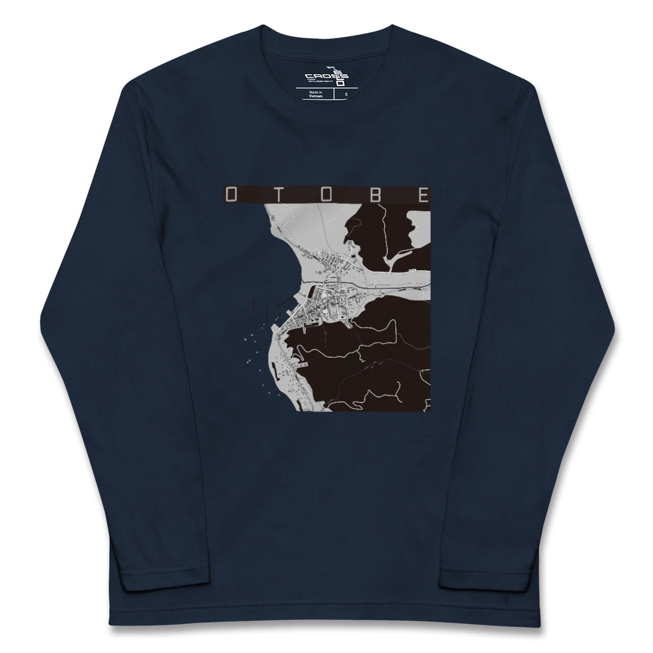 【乙部(北海道)】地図柄ロングスリーブTシャツ