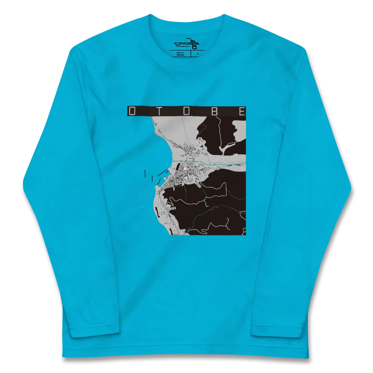 【乙部(北海道)】地図柄ロングスリーブTシャツ