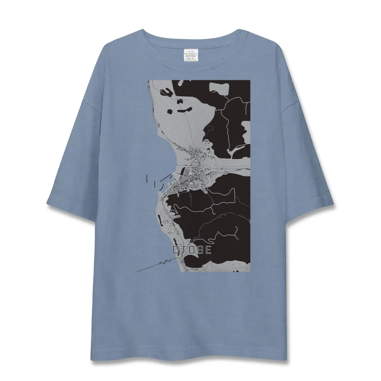【乙部(北海道)】地図柄ビッグシルエットTシャツ