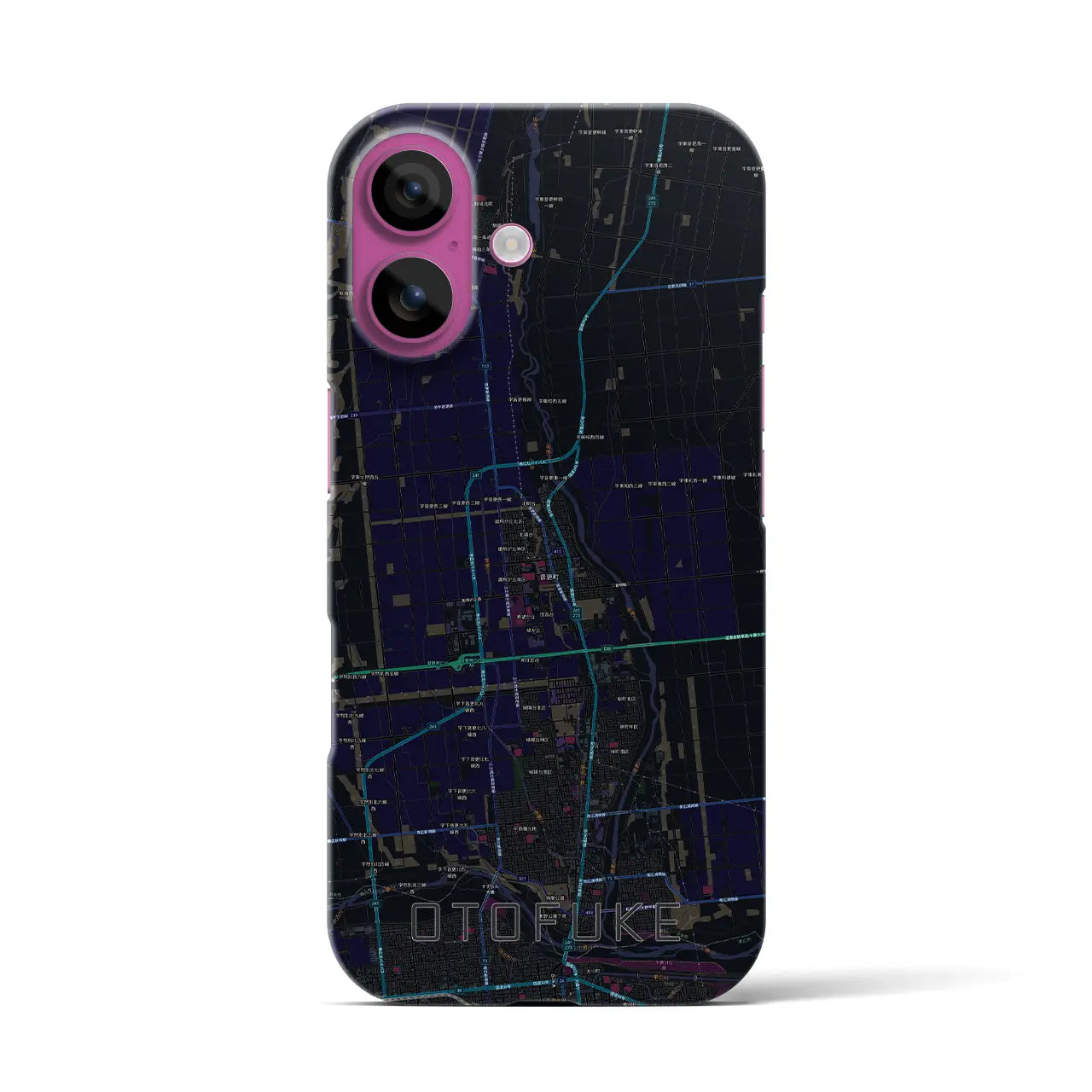 【音更(北海道)】地図柄iPhoneケース(バックカバータイプ)