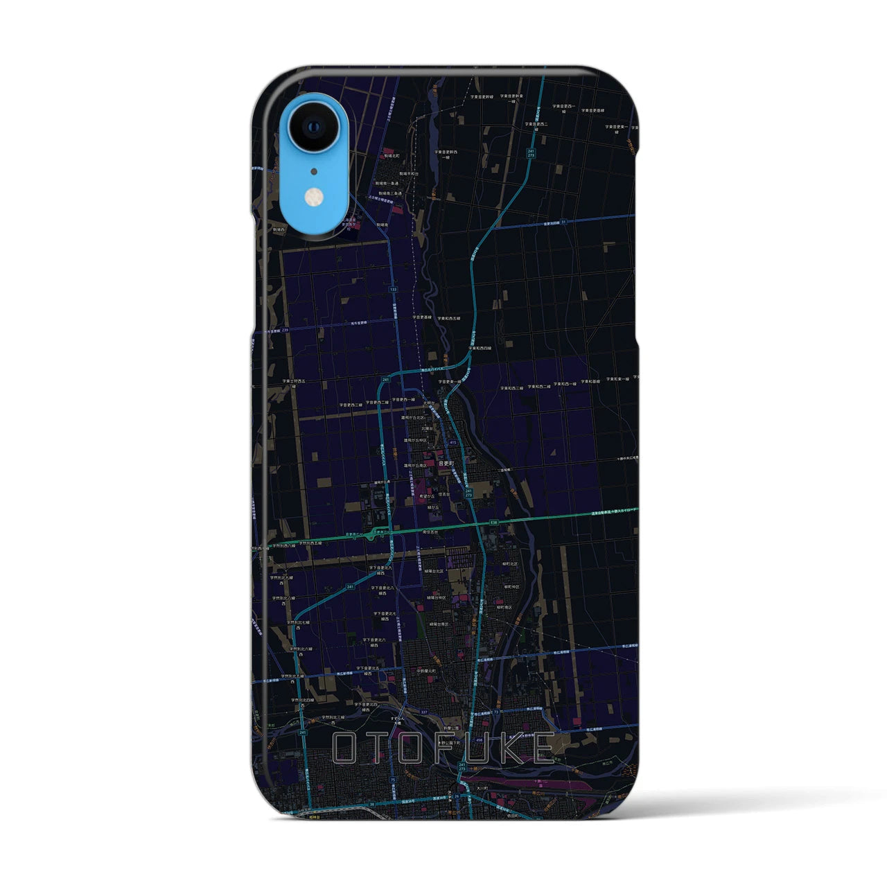 【音更(北海道)】地図柄iPhoneケース(バックカバータイプ)
