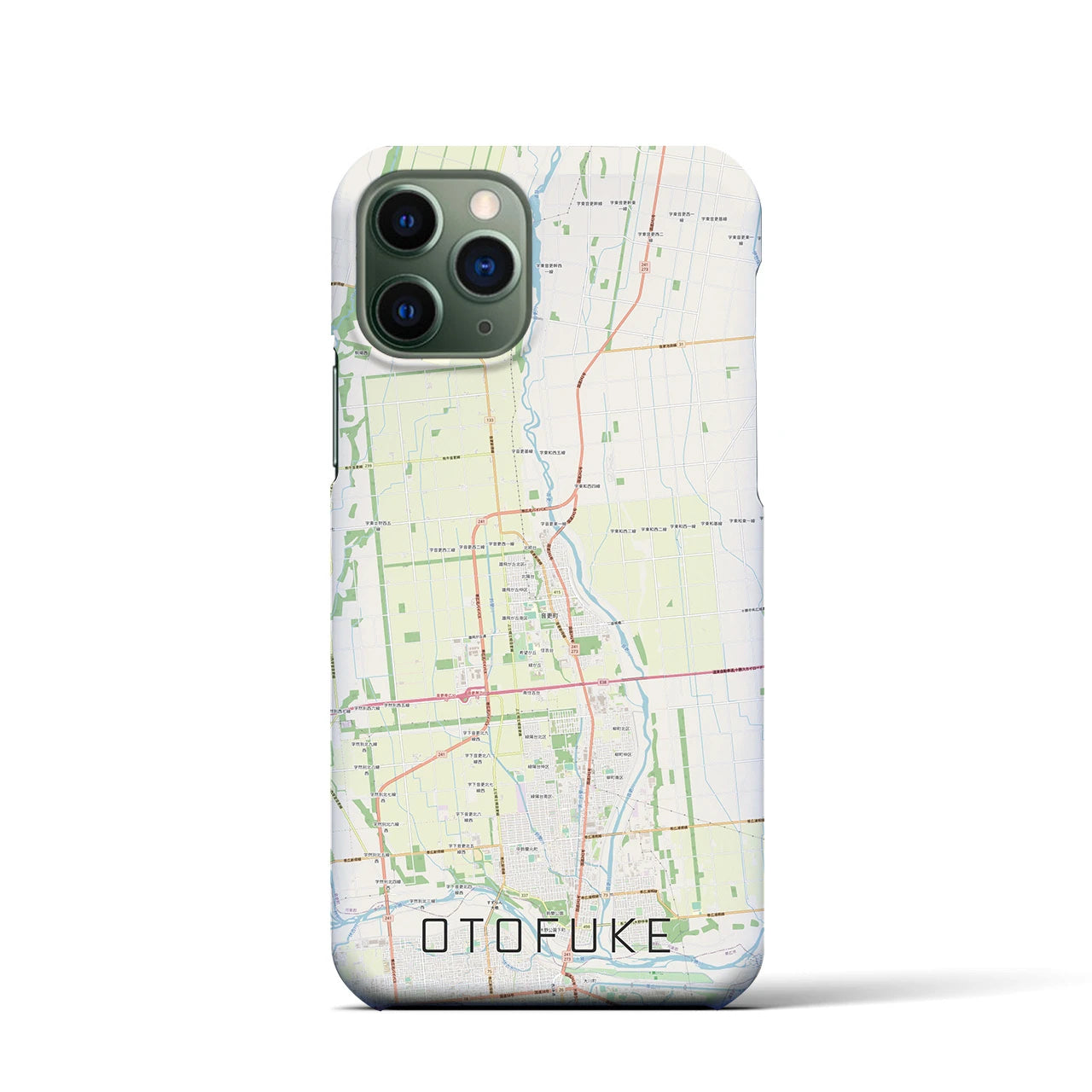 【音更(北海道)】地図柄iPhoneケース(バックカバータイプ)
