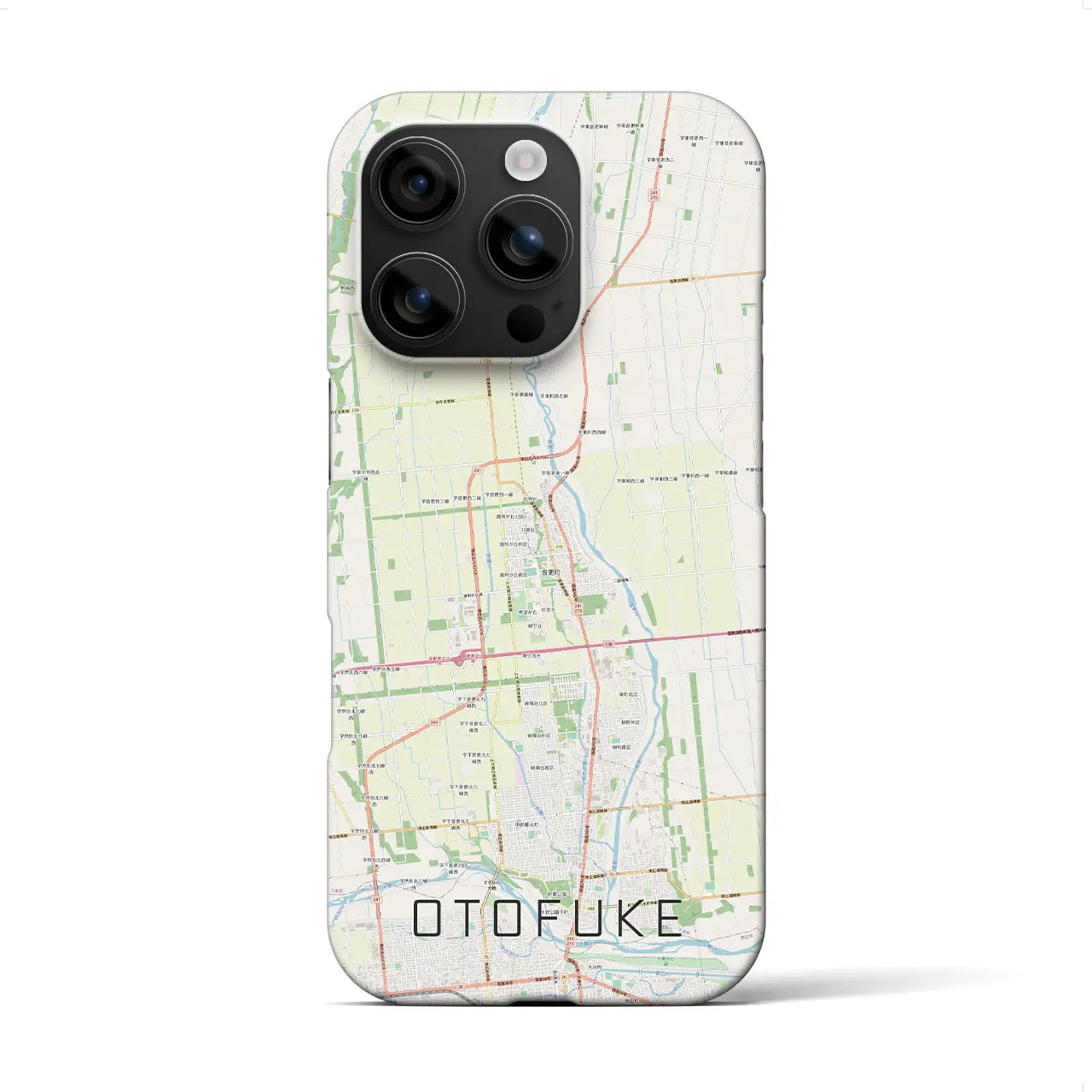 【音更(北海道)】地図柄iPhoneケース(バックカバータイプ)