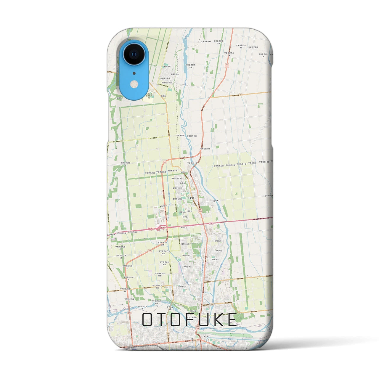 【音更(北海道)】地図柄iPhoneケース(バックカバータイプ)