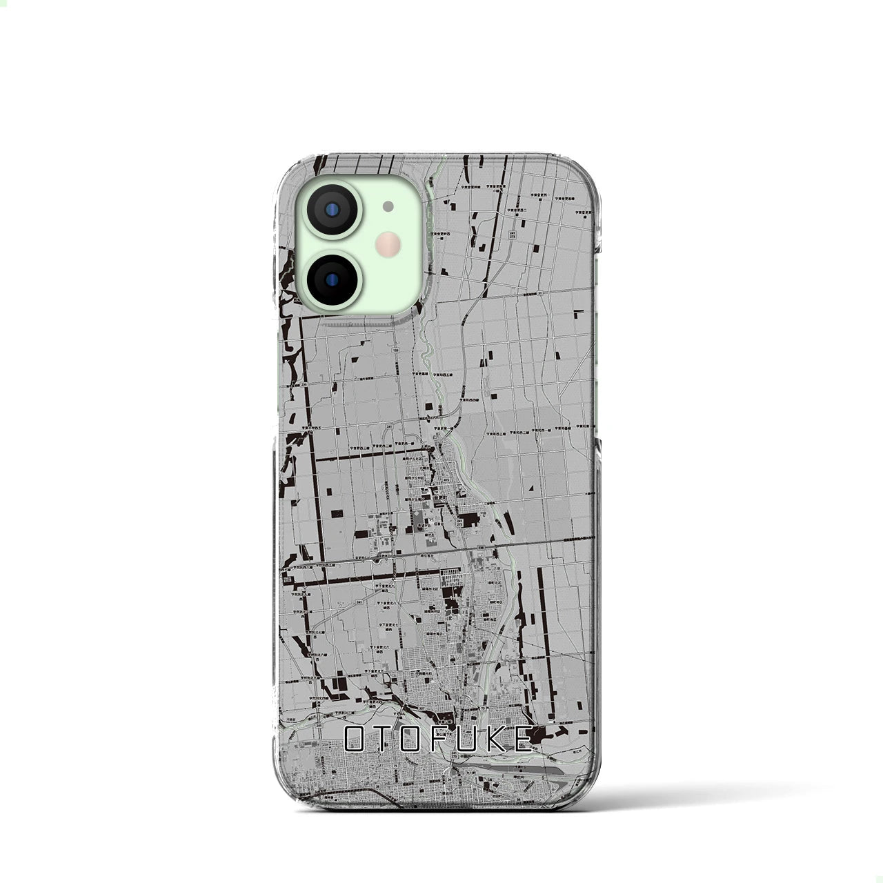 【音更(北海道)】地図柄iPhoneケース(クリアタイプ)