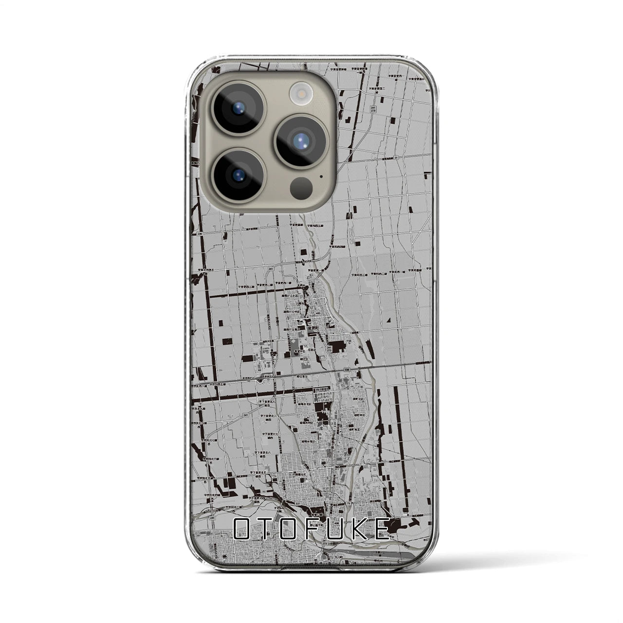 【音更(北海道)】地図柄iPhoneケース(クリアタイプ)