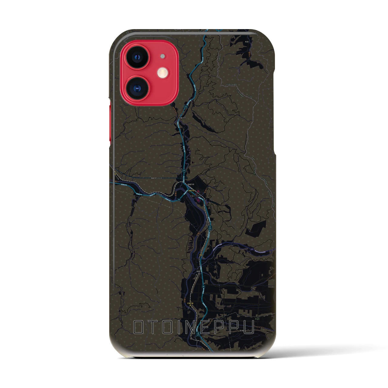 【音威子府(北海道)】地図柄iPhoneケース(バックカバータイプ)