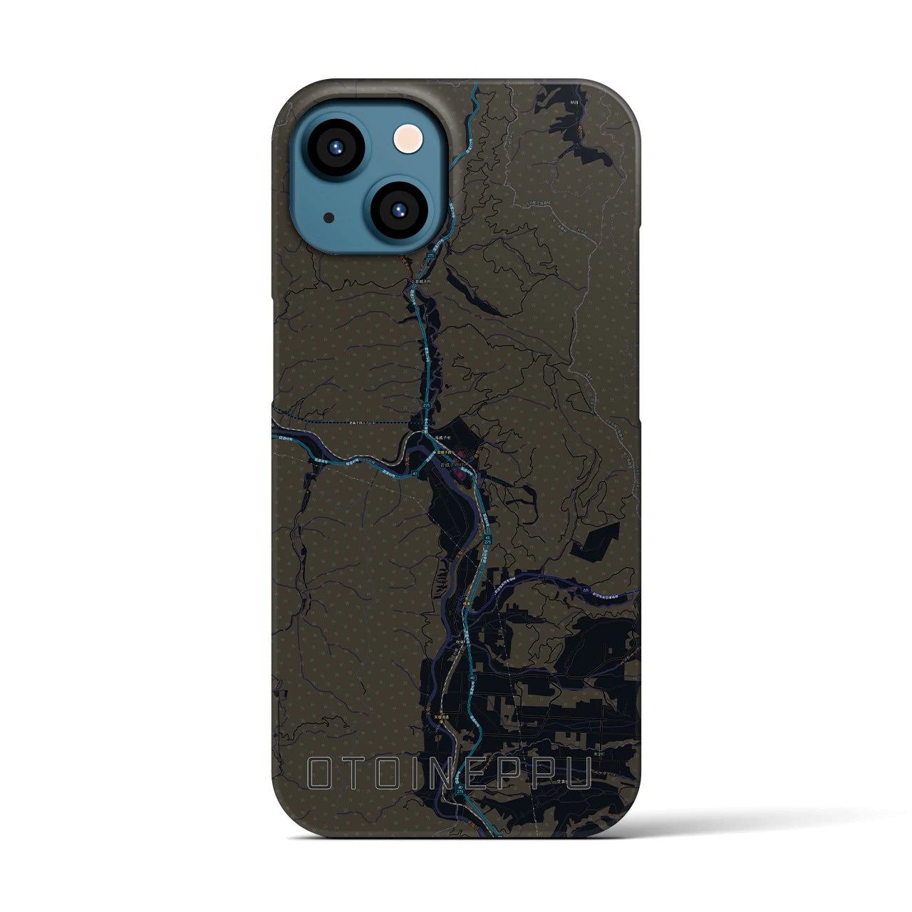 【音威子府(北海道)】地図柄iPhoneケース(バックカバータイプ)