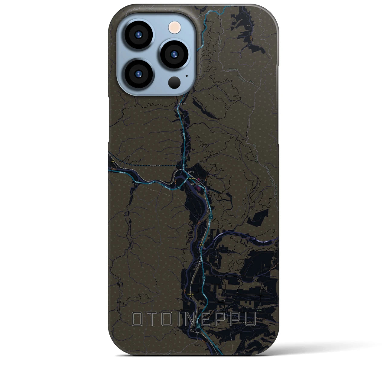 【音威子府(北海道)】地図柄iPhoneケース(バックカバータイプ)