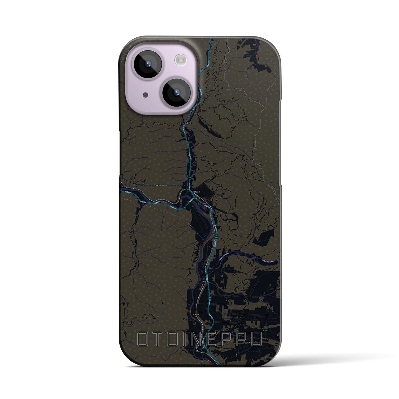 【音威子府(北海道)】地図柄iPhoneケース(バックカバータイプ)