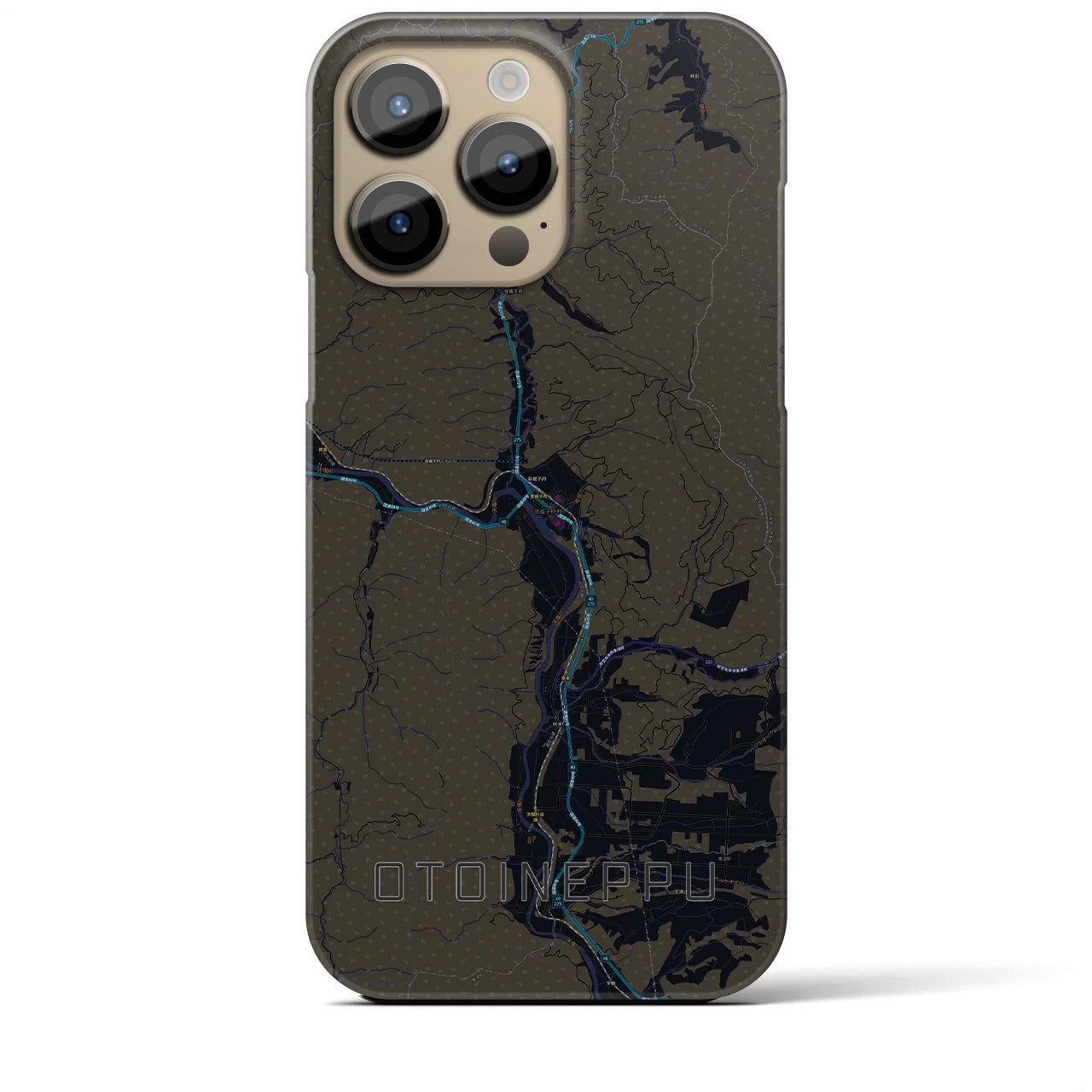 【音威子府(北海道)】地図柄iPhoneケース(バックカバータイプ)