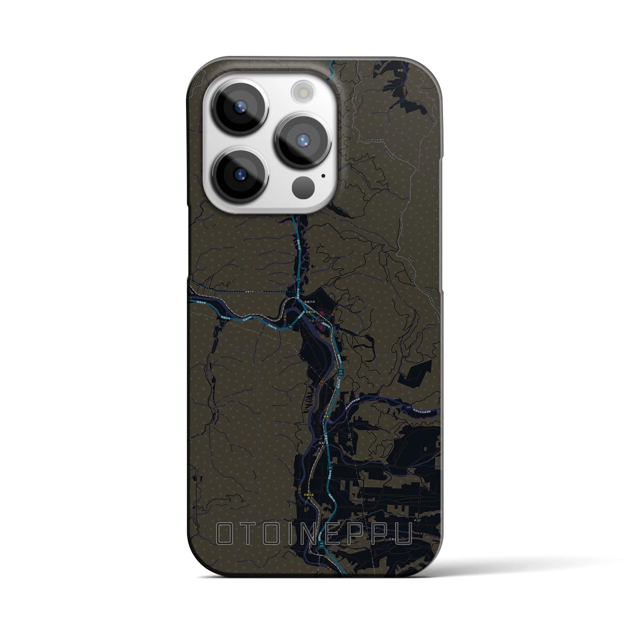 【音威子府(北海道)】地図柄iPhoneケース(バックカバータイプ)