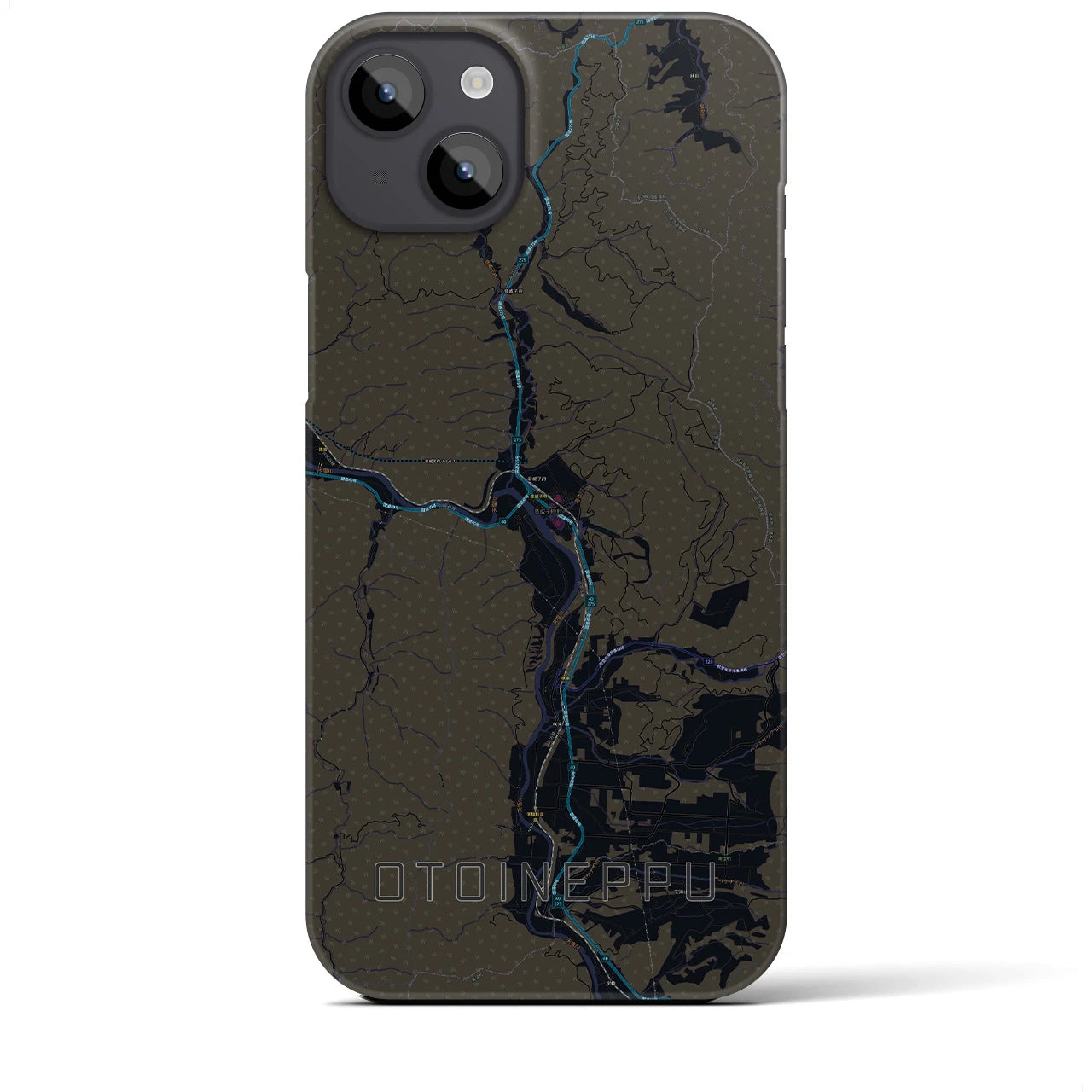 【音威子府(北海道)】地図柄iPhoneケース(バックカバータイプ)