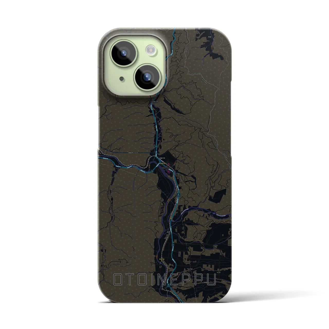 【音威子府(北海道)】地図柄iPhoneケース(バックカバータイプ)