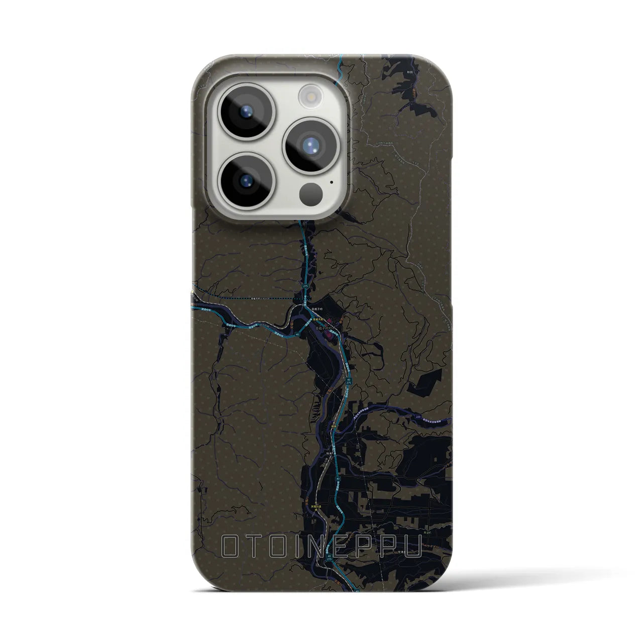 【音威子府(北海道)】地図柄iPhoneケース(バックカバータイプ)