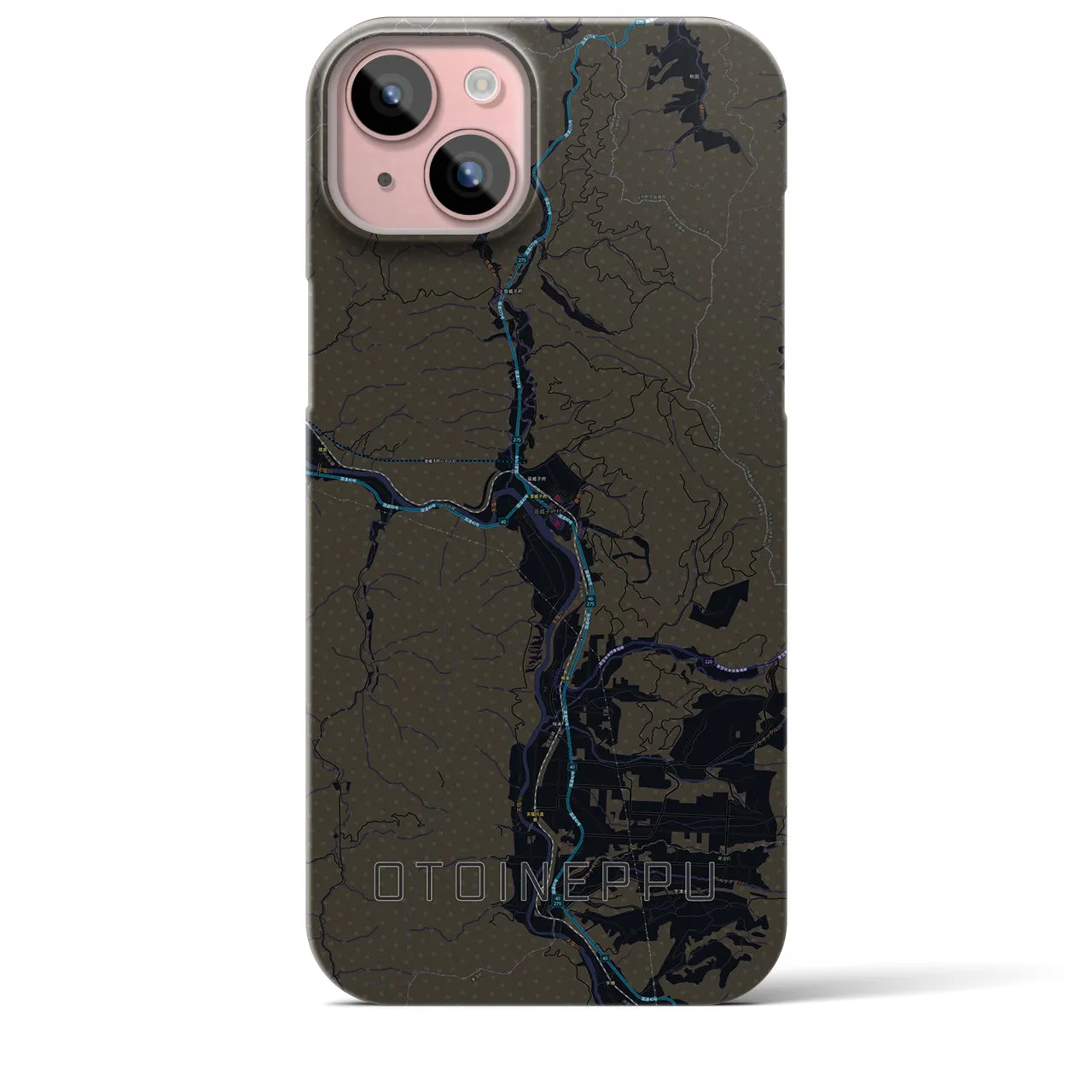 【音威子府(北海道)】地図柄iPhoneケース(バックカバータイプ)