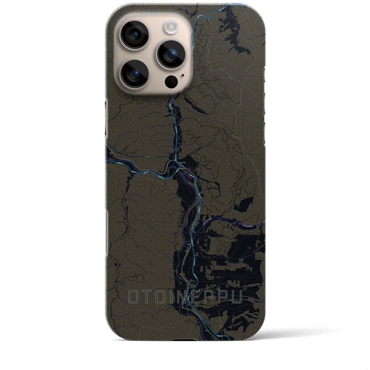 【音威子府(北海道)】地図柄iPhoneケース(バックカバータイプ)