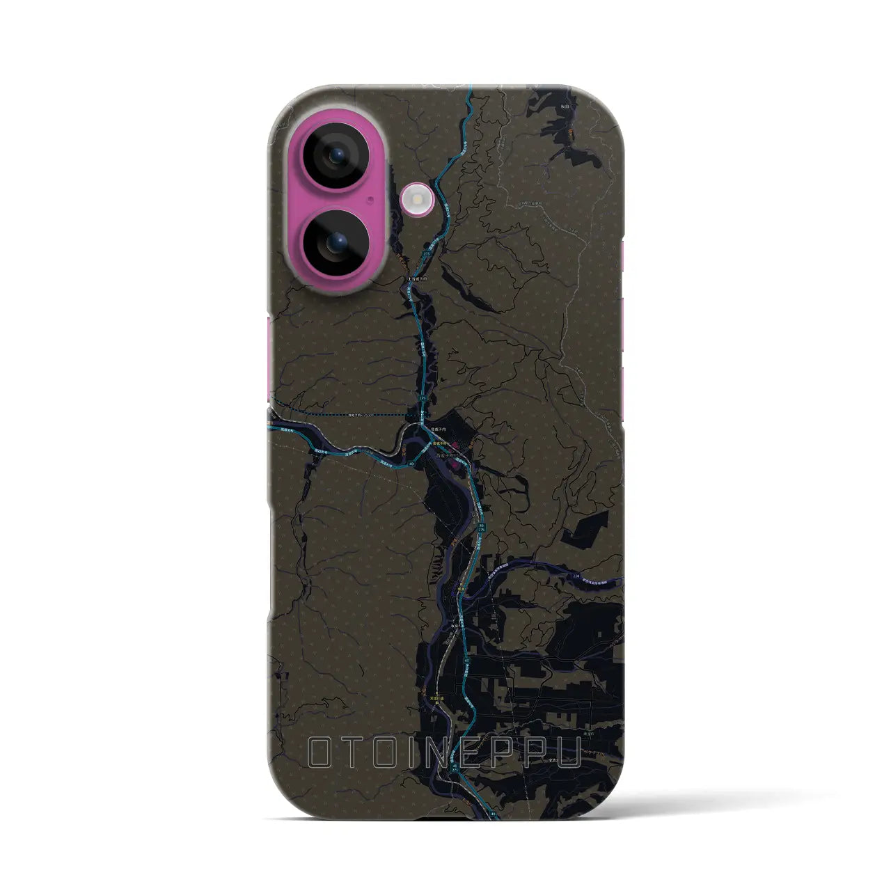 【音威子府(北海道)】地図柄iPhoneケース(バックカバータイプ)