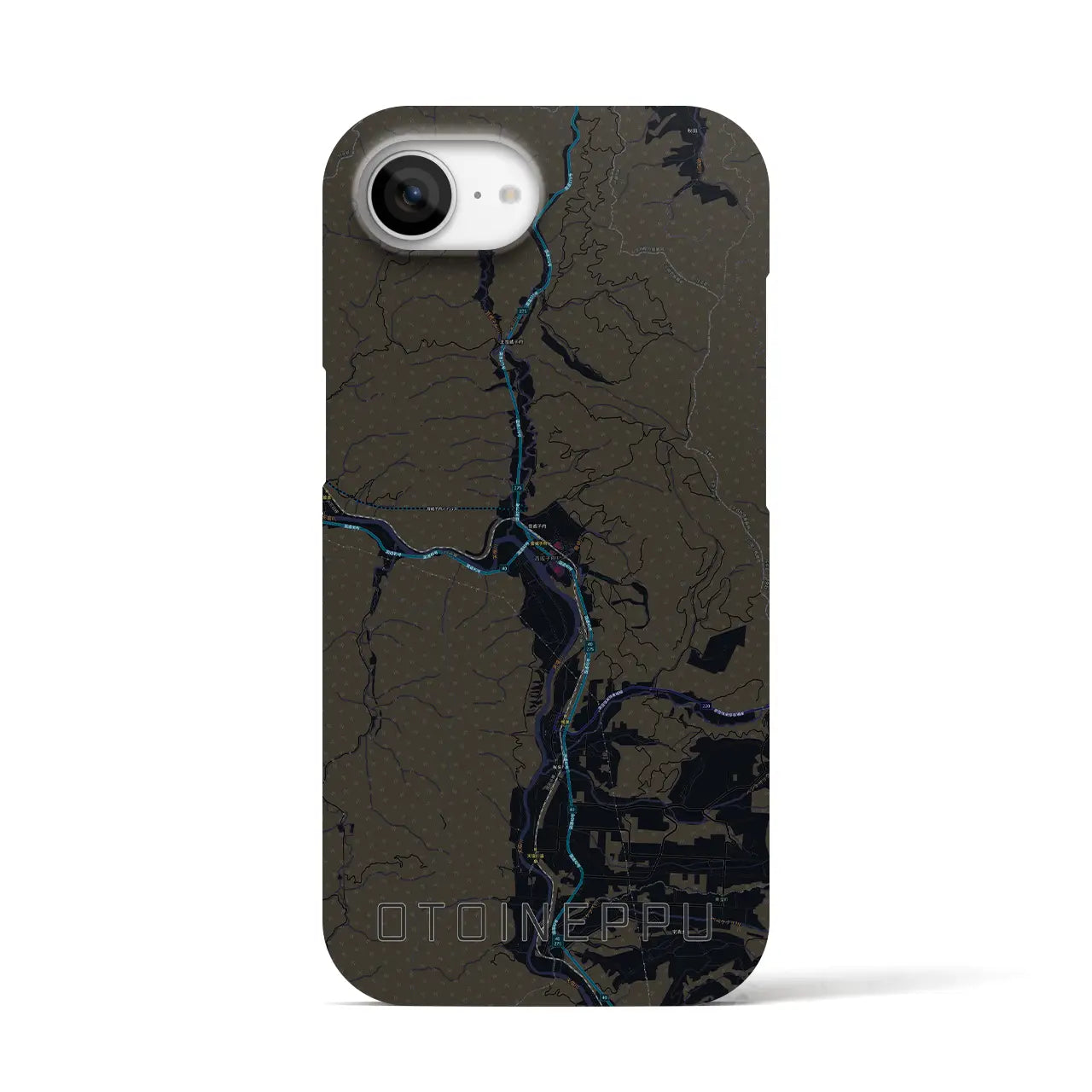 【音威子府(北海道)】地図柄iPhoneケース(バックカバータイプ)