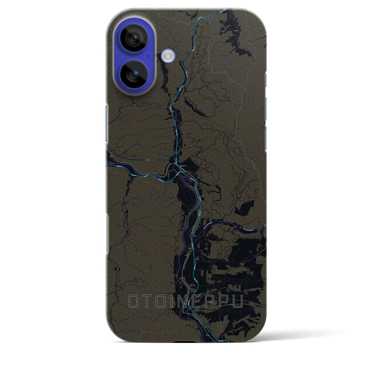 【音威子府(北海道)】地図柄iPhoneケース(バックカバータイプ)