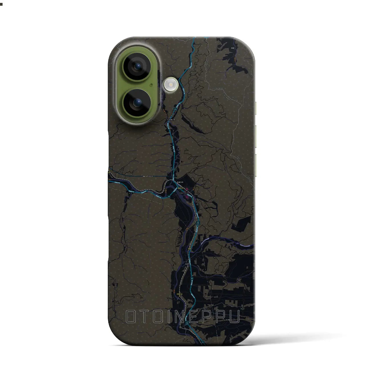 【音威子府(北海道)】地図柄iPhoneケース(バックカバータイプ)