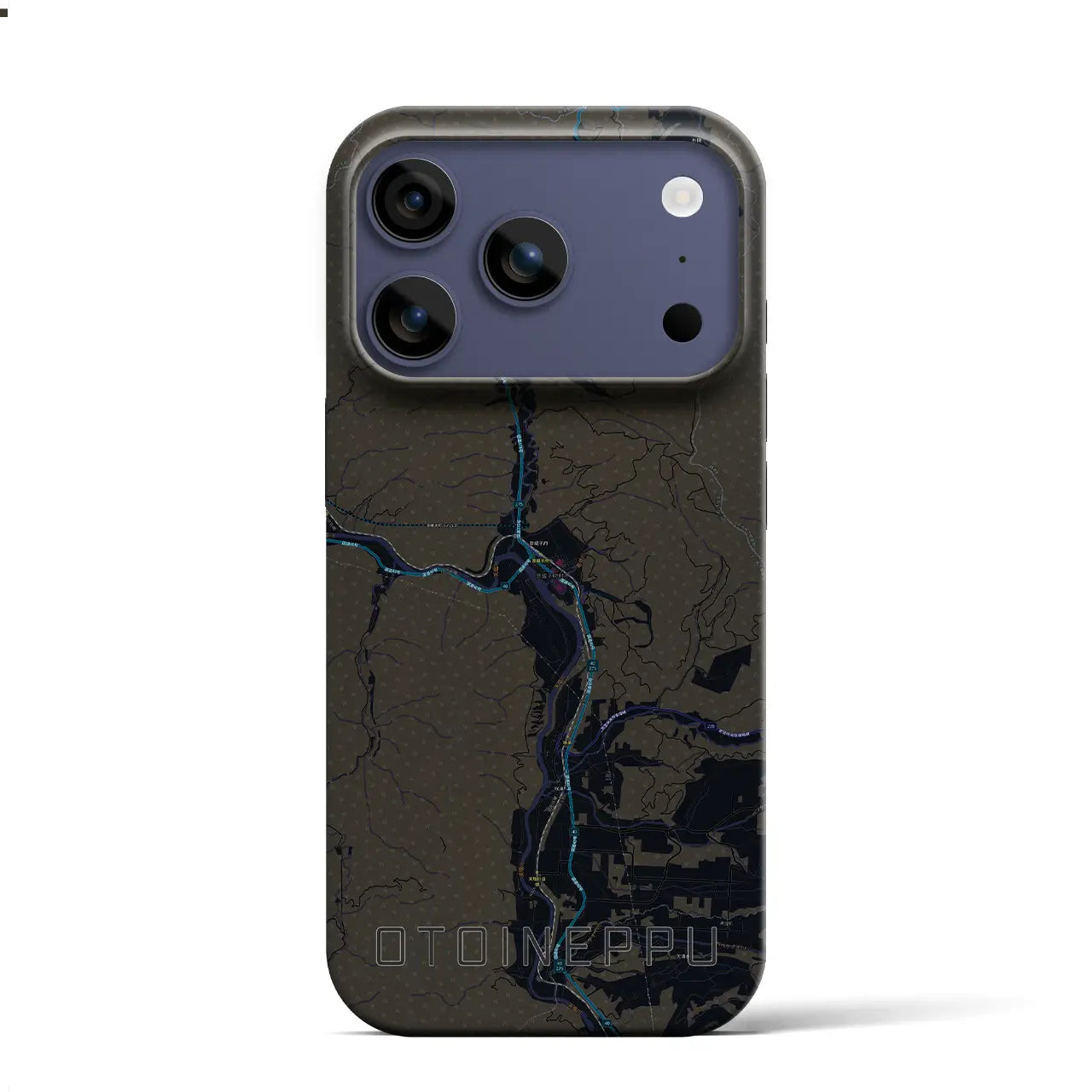 【音威子府(北海道)】地図柄iPhoneケース(バックカバータイプ)