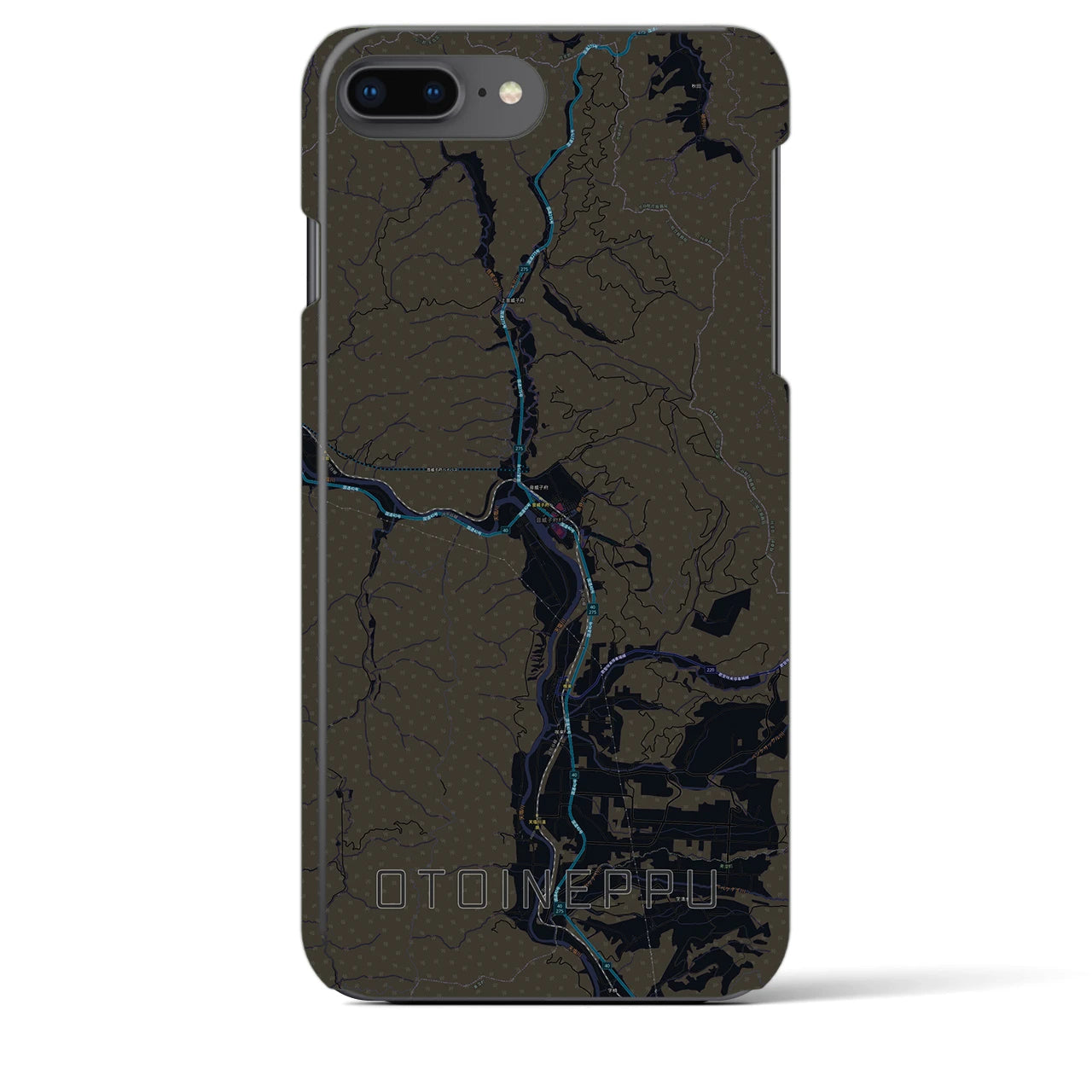 【音威子府(北海道)】地図柄iPhoneケース(バックカバータイプ)