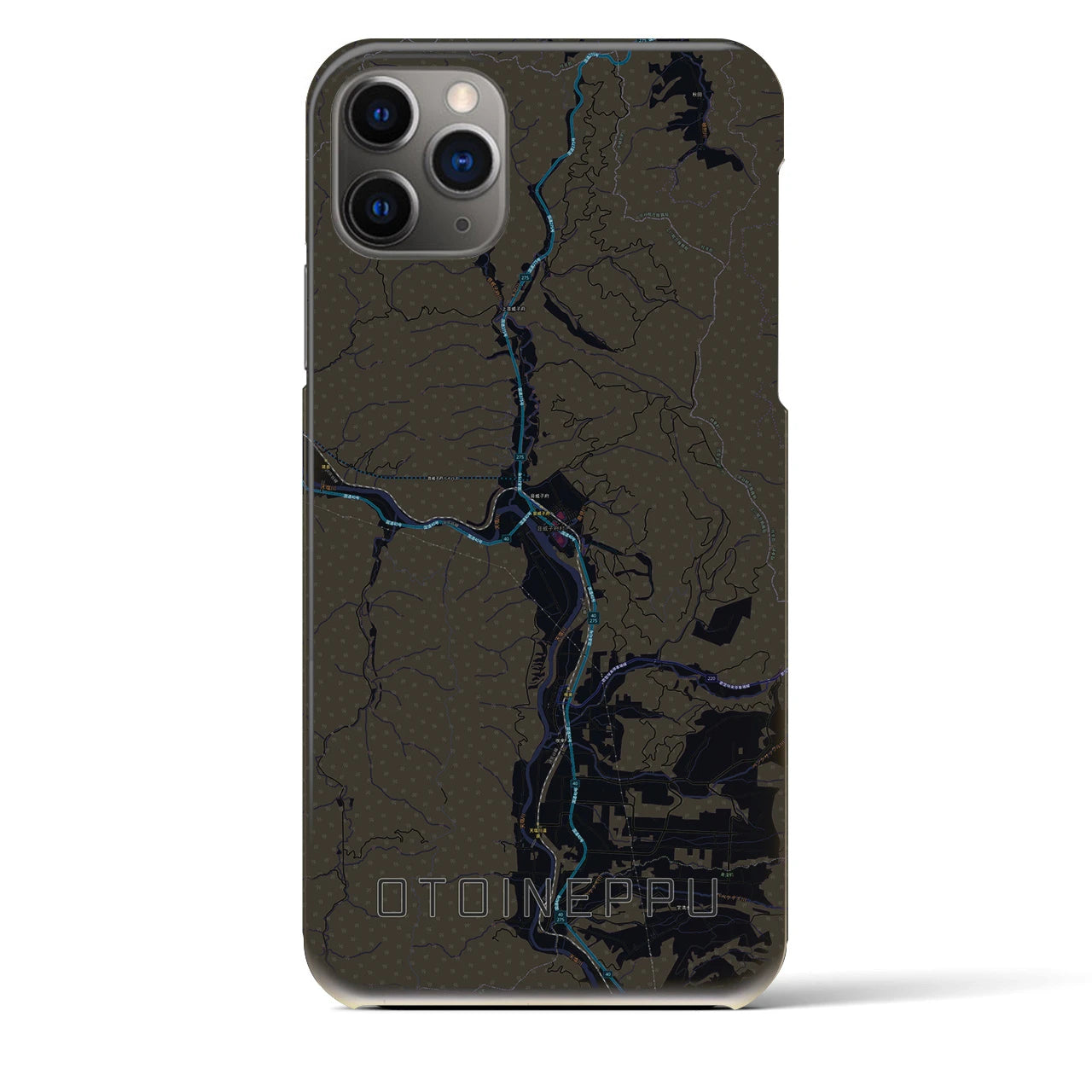 【音威子府(北海道)】地図柄iPhoneケース(バックカバータイプ)