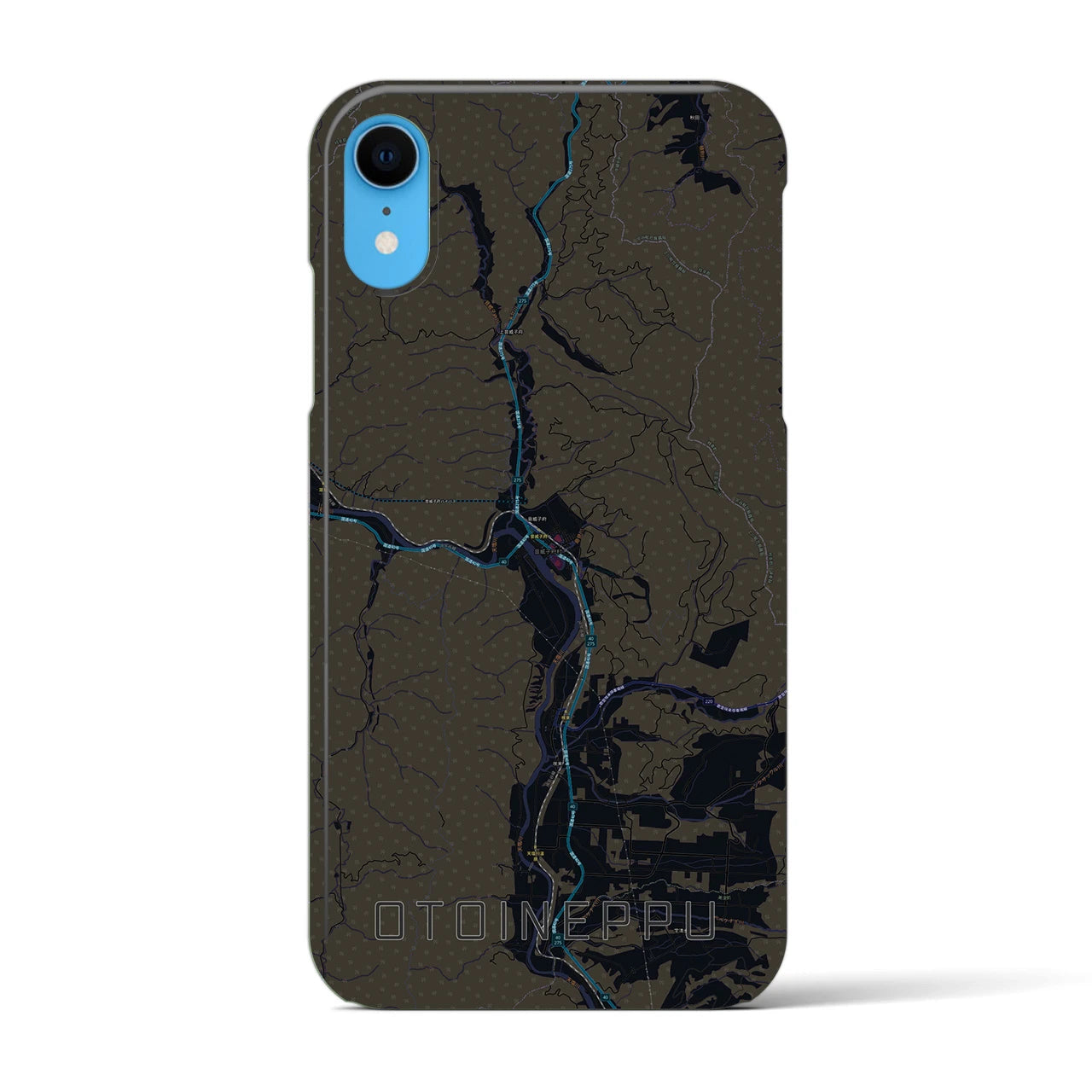 【音威子府(北海道)】地図柄iPhoneケース(バックカバータイプ)