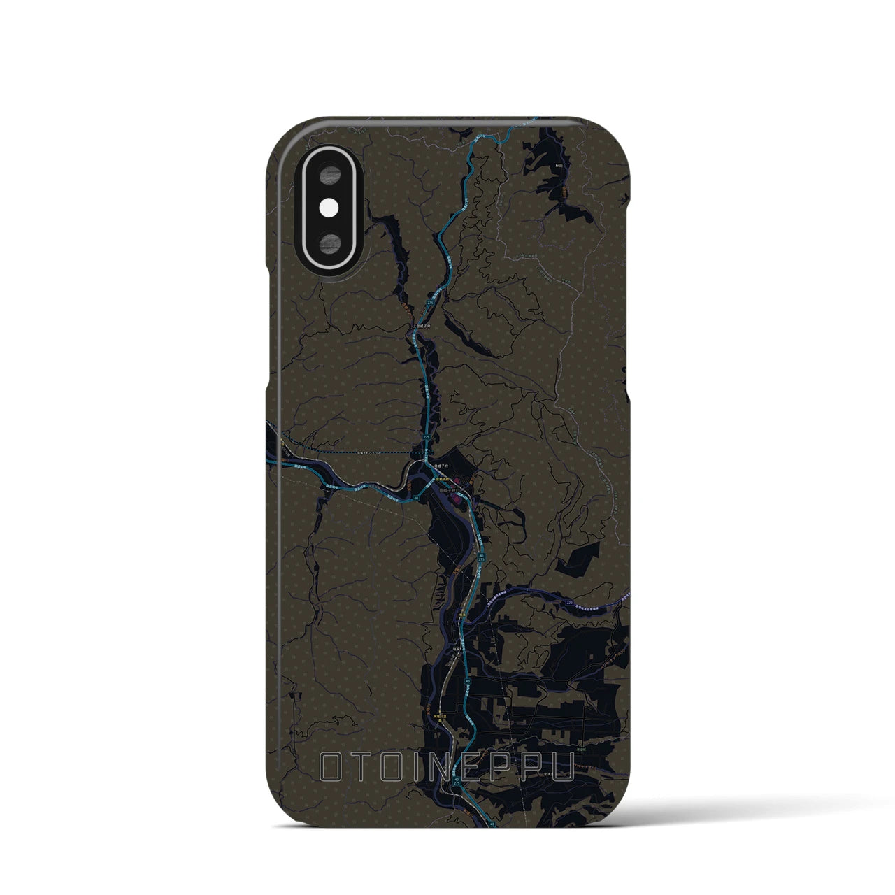 【音威子府(北海道)】地図柄iPhoneケース(バックカバータイプ)