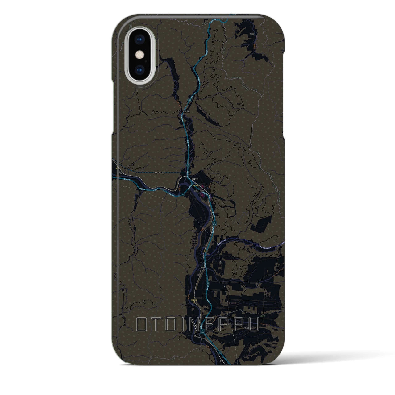 【音威子府(北海道)】地図柄iPhoneケース(バックカバータイプ)