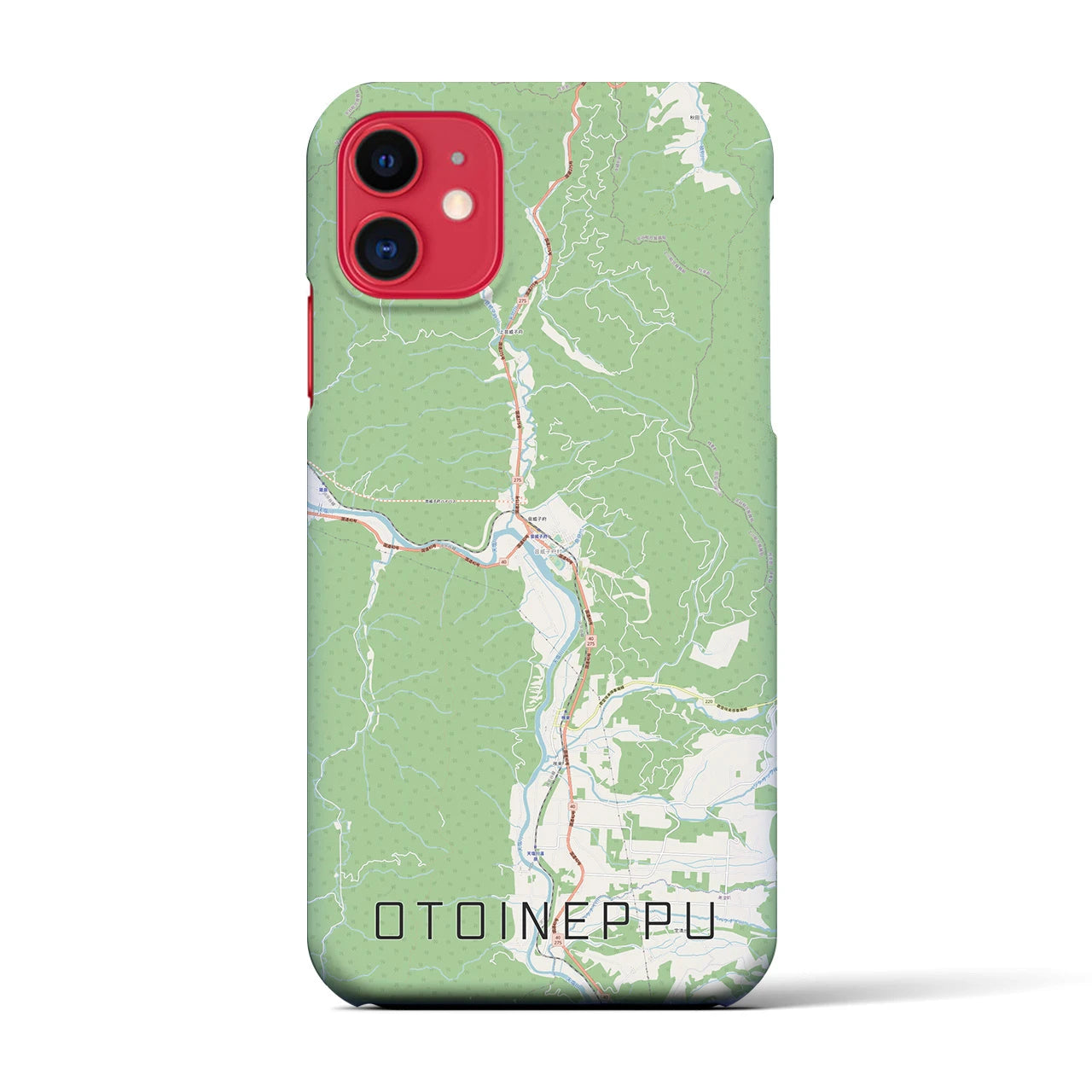 【音威子府(北海道)】地図柄iPhoneケース(バックカバータイプ)