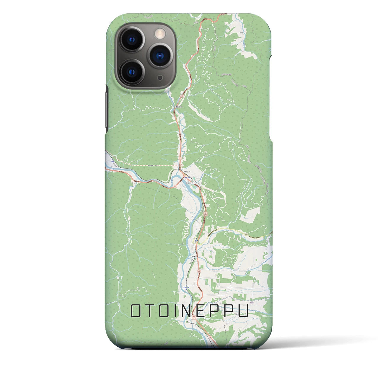 【音威子府(北海道)】地図柄iPhoneケース(バックカバータイプ)